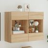 vidaXL TV-Wandschrank mit LED-Leuchten Sonoma-Eiche 78,5x30x60,5 cm