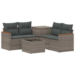 vidaXL Sofa Set 6 stk. Grau und Dunkelgrau 55 x 55 x 37 cm