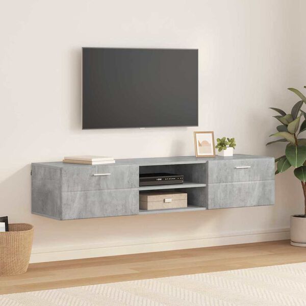 vidaXL Holzschrank Beton Grau 150 x 39 x 30 cm Holzwerkstoff
