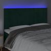 vidaXL LED Kopfteil Dunkelgr&uuml;n 160x5x118/128 cm Samt