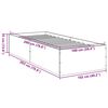 vidaXL Bettgestell Grau Sonoma 100x200 cm Holzwerkstoff