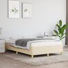 vidaXL Bettgestell ohne Matratze Creme 120x190 cm Stoff