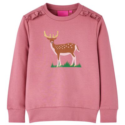 Kinder-Sweatshirt Himbeerrosa 116