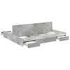 vidaXL Aufbewahrungsbettgestell Beton Grau 180 x 200 cm Holzwerkstoff