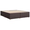 vidaXL Bettgestell ohne Matratze Dunkelbraun 200x200 cm Stoff