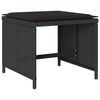 vidaXL 11-tlg. Garten-Essgruppe mit Kissen Schwarz Poly Rattan