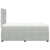 vidaXL Boxspringbett mit Matratze Hellgrau 120x190 cm Samt