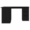 vidaXL Schreibtisch mit Regal Schwarz Eichen-Optik 145 x 100 x 76 cm