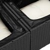 vidaXL Gartensofa-set mit Kissen 7 pcs Schwarz und Creme Polyrattan