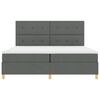 vidaXL LED Boxspringbett mit Matratze Dunkelgrau 200 x 200 cm Stoff