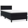 vidaXL Boxspringbett mit Matratze & LED Schwarz 100x210 cm Samt