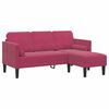 vidaXL Sofa Set mit Kissen 2 pcs Weinrot Polyester
