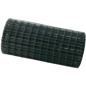 vidaXL Eurozaun 0,6 x 10 m PVC-beschichtetes Eisen Gr&uuml;n