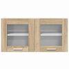 vidaXL H&auml;ngeschrank mit Speicher Sonoma-Eiche und Wei&szlig; 80 x 31 x 40 cm
