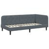 vidaXL Eckbettgestell mit Matratze Dunkelgrau 90 x 200 cm Samt