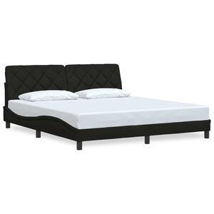 vidaXL Bettgestell ohne Matratze Schwarz 180x200 cm Stoff