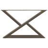 vidaXL Couchtischbeine 2 Stk. Naturstahl 70x(42-43,3) cm Stahl