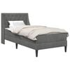 vidaXL Bettgestell mit Matratze Dunkelgrau 90 x 190 cm Samt