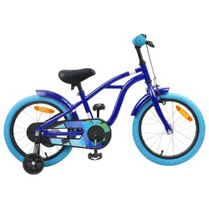 vidaXL Kinderfahrrad 16 Zoll f&uuml;r 4-6 Jahre alt Dunkelblau