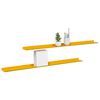 vidaXL Schwebendes Regal 2 pcs Senfgelb 100 x 9 x 2,5 cm Stahl