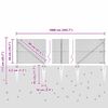 vidaXL Zaunpfosten Grau 10 x 0,5 m (12 x 12 mm Netz) Stahl