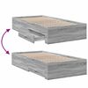 vidaXL Bettgestell mit Schubladen Grau Sonoma 90x190 cm Holzwerkstoff