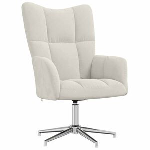 vidaXL Relaxsessel Cremewei&szlig; Samt