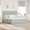 vidaXL Bett mit LED-Lichtleisten Hellgrau 180 x 200 cm Samt