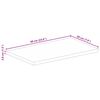 vidaXL Tischplatte 60x20x3,8 cm Rechteckig Altholz Massiv