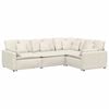 vidaXL Modulares Sofa mit Kissen Samt Cream