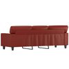 vidaXL 3-Sitzer-Sofa Weinrot 180 cm Kunstleder