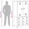vidaXL Industrial Kleiderschrank Schwarz 90x50x180 cm Metall