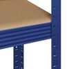 vidaXL Lagerregale mit 5 B&ouml;den 4 Stk. Blau Stahl & Holzwerkstoff