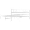 vidaXL Bettgestell mit Kopfteil Metall Wei&szlig; 200x200 cm