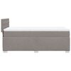 vidaXL Boxspringbett mit Matratze Taupe 100x200 cm Stoff