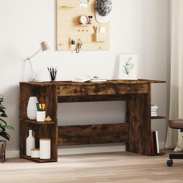 vidaXL Schreibtisch R&auml;uchereiche 140x50x75 cm Holzwerkstoff