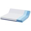 vidaXL Matratze Wei&szlig; und Blau 200 x 200 cm Jacquard-Stoff