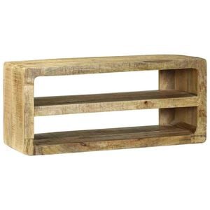 vidaXL TV-Schr&auml;nk mit Regal Braun 80 x 32 x 36 cm Massivholz Mango