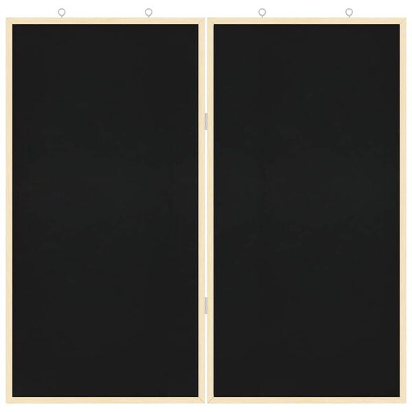 vidaXL Info-Tafel Schwarz 80 x 80 x 1,4 cm Massivholz Kiefer