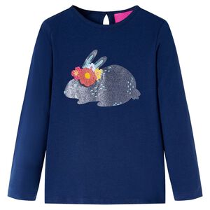 vidaXL Kinder-Langarmshirt Marineblau 104