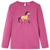 Kinder-Langarmshirt Himbeerrot 92