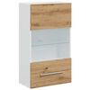 vidaXL 5-tlg. Wohnwand mit LED-Beleuchtung Artisan-Eiche Holzwerkstoff