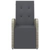 vidaXL Garten-Liegest&uuml;hle mit Kissen 2 Stk. Grau Poly Rattan