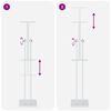 vidaXL Messest&auml;nde 2 pcs Wei&szlig; 26,5 x 26,5 x 150 cm Stahl