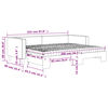 vidaXL Tagesbett Ausziehbar mit Matratzen Dunkelgrau 80x200 cm Stoff