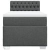 vidaXL Boxspringbett mit Matratze Dunkelgrau 80x200 cm Stoff
