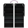vidaXL TV-Schrank mit LED-Leuchten Schwarz 40,5x30x102 cm