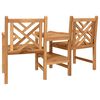 vidaXL Outdoor-Stühle Braun 152 x 63 x 89 cm Teak-Massivholz