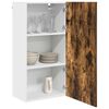 vidaXL H&auml;ngeschrank Ger&auml;ucherte Eiche und Wei&szlig; 50 x 31 x 100 cm