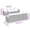 vidaXL Gartensofa-set mit Speicher 9 pcs Beige und Creme Poly-Rattan